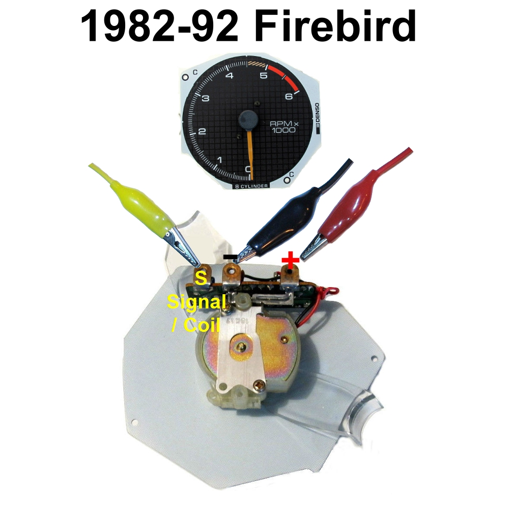 1982-92 Firebird tachometer test lead locations