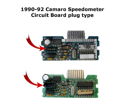 190-92 Camaro speedometer circuit board plug types