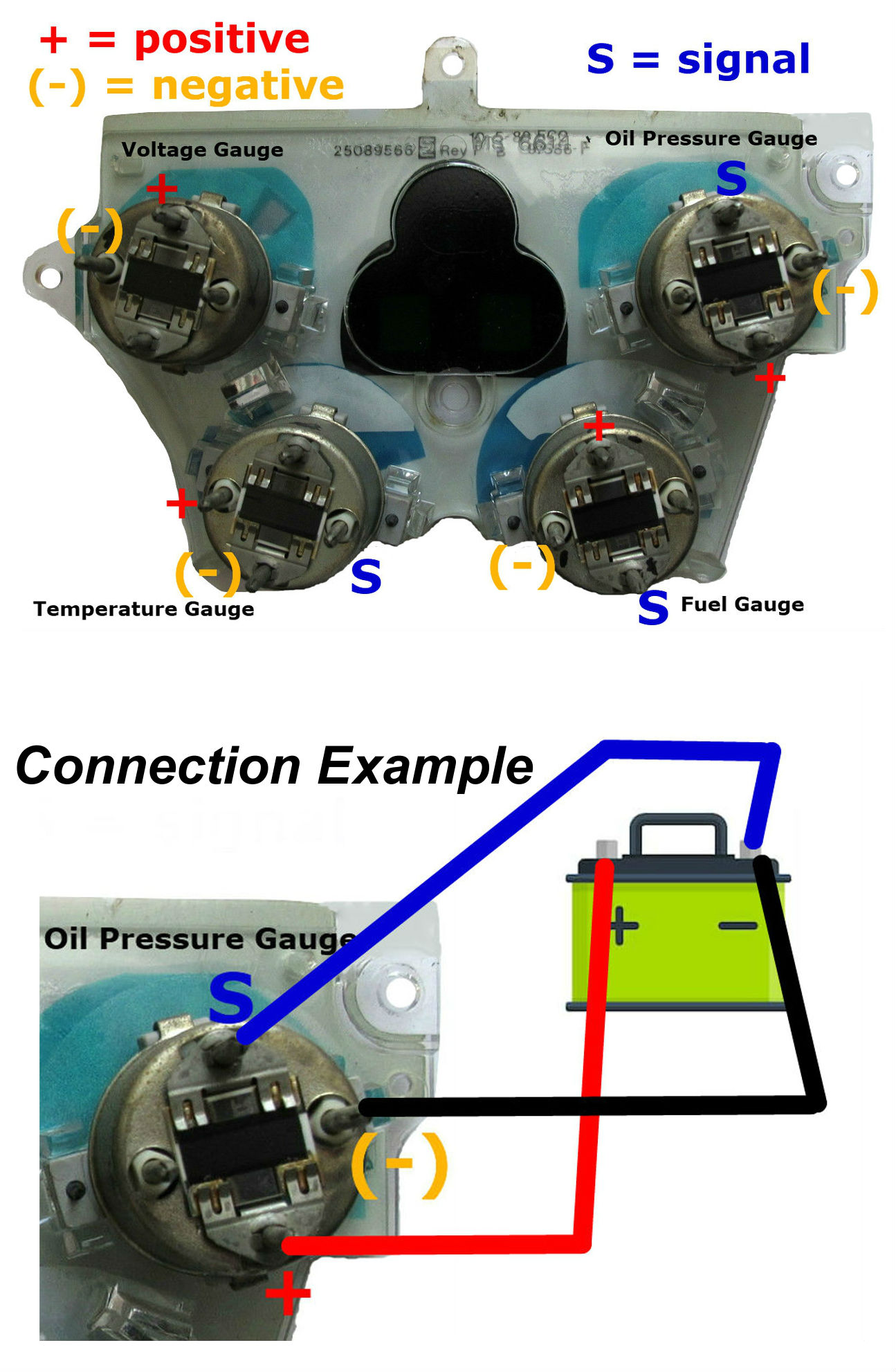 90-92 Camaro Center gauge Cluster testing diagram